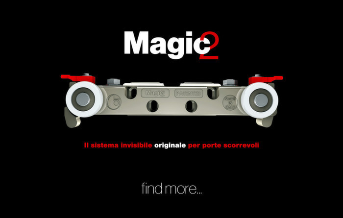 Sistema Terno Magic per porte scorrevoli in legno lunghezza 1,1�m