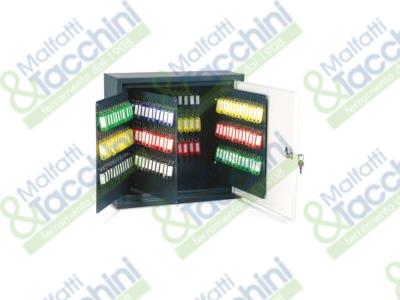 Cassetta Portachiavi HMF Per 20 Chiavi Con Serratura - Grigio Chiaro 25x17x7.5 Cm